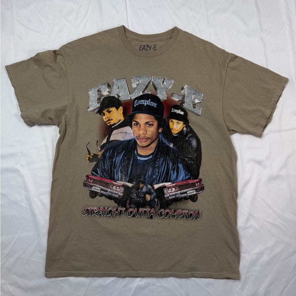 EazyE Beige Graphic Tee  Straight Outta Compton Design